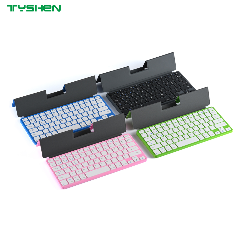 Bluetooth Foldable Keyboard 79 Keys with Protective Leather Case for Tablet
