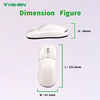 2.4G Wireless Car Shape Mouse Silent USB Optical Mouse White Minimalist Design