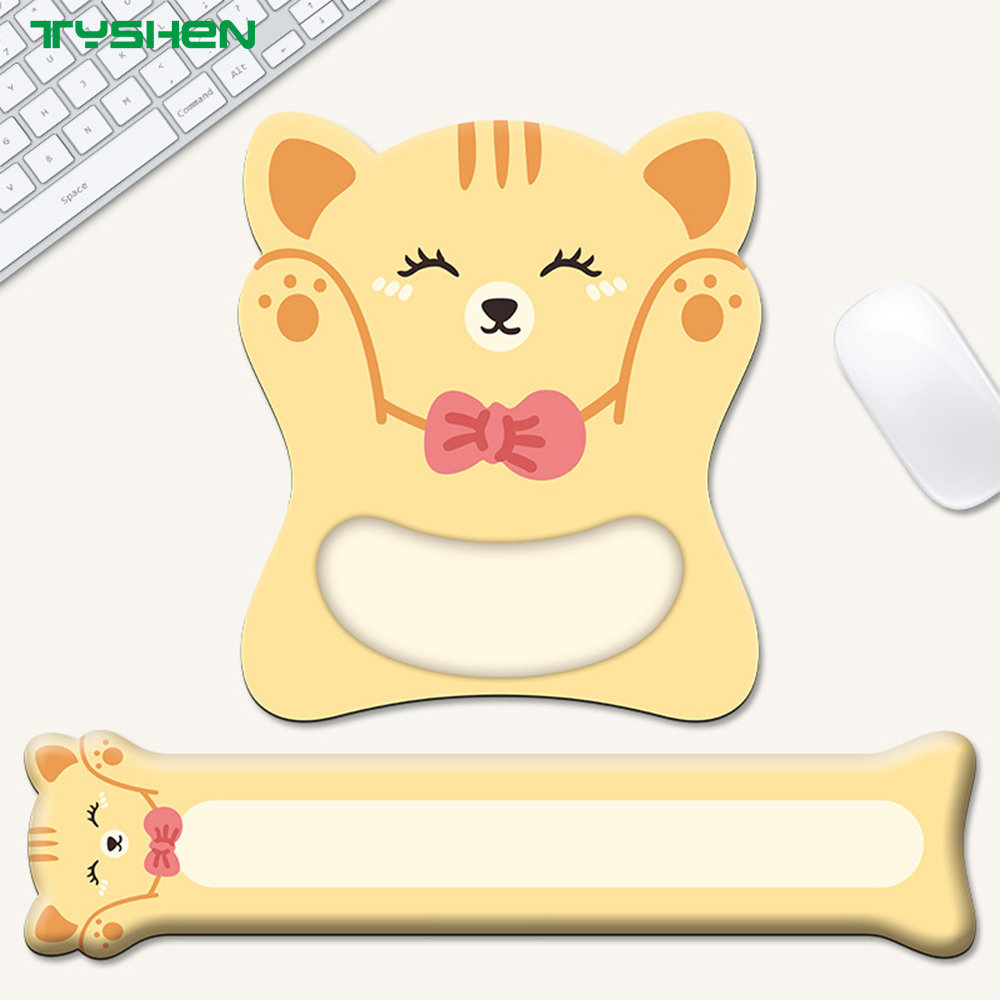 Cartoon Animal Keyboard Wrist Rest and Mouse Pad Set with Custom Logo Printing