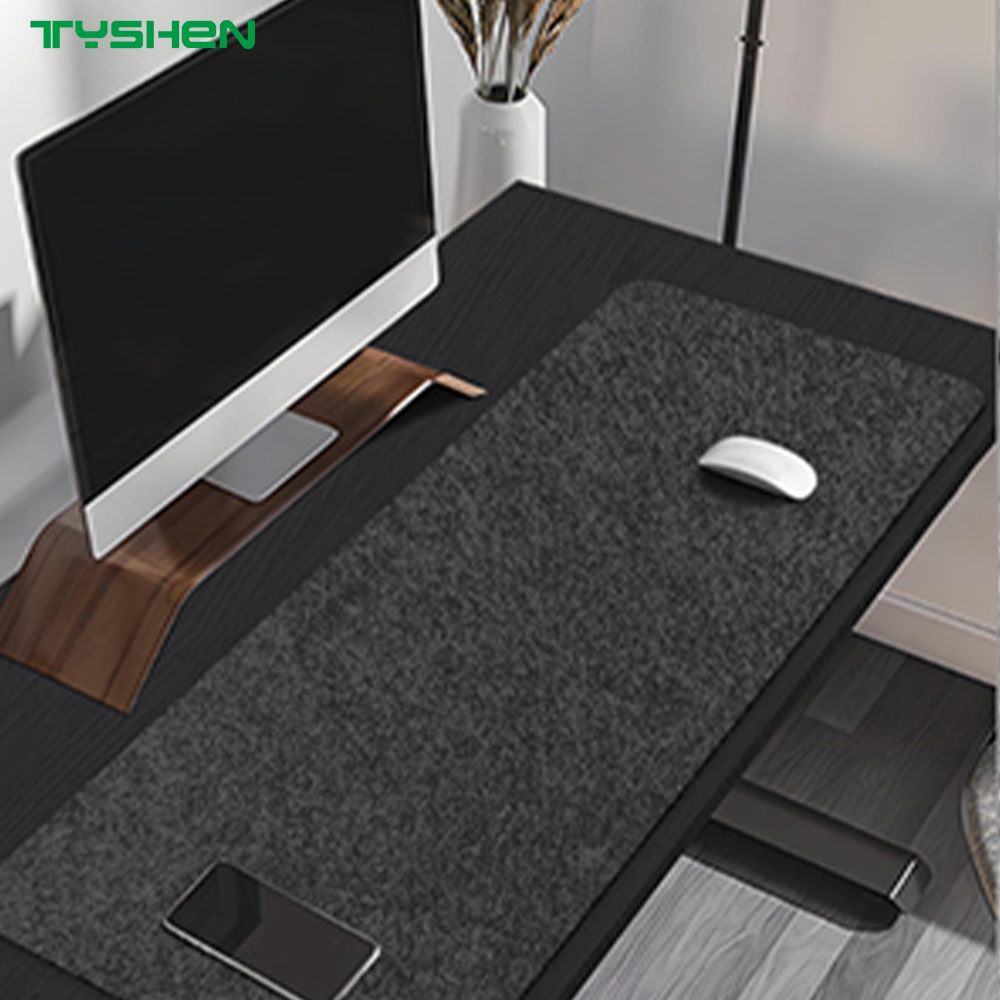 Double-Sided Felt Mouse Pad with Anti-Slip Base Custom Size Available