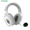 Bluetooth 6.0 2.4G Wireless RGB Gaming Headset Foldable Mic Low Latency