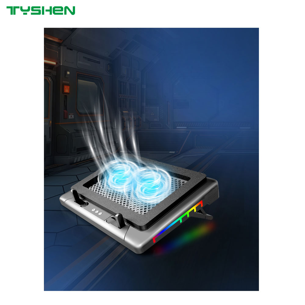 Adjustable Angle Laptop Cooling Fan with Dual USB