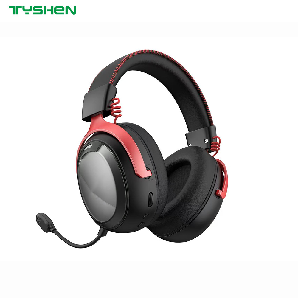 HiFi Bass RGB Wireless Gaming Headset 2.4G Bluetooth Wired Detachable Microphone OEM