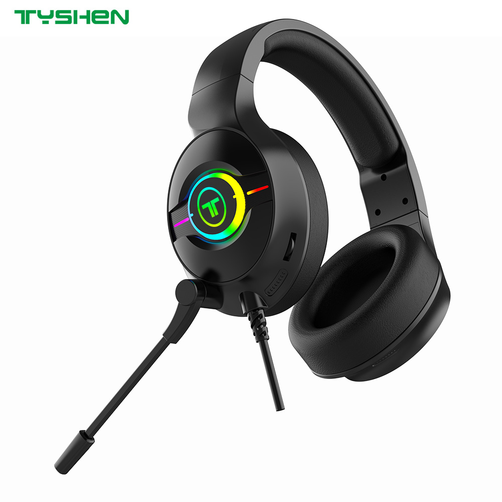 HiFi Stereo Bass RGB Gaming Wired Headset Noise Cancelling Microphone OEM