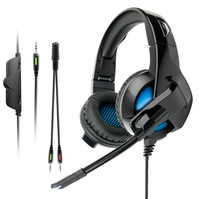 Factory Directly High Quality Steel Headband Virtual 7.1 3.5mm Surround Sound Gaming Headset Headphone with Microphone for PC