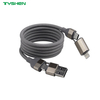 100/240W 4 in 1 Magnetic Braided Fast Charging Cable for Phone/Laptop/Tablet