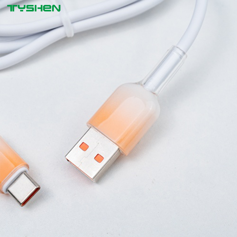100W Transparent Braided USB-C to USB-C Fast Charging Cable