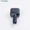 80W Digital Display Car Charger Retractable Cable USB-A USB-C Fast Charging