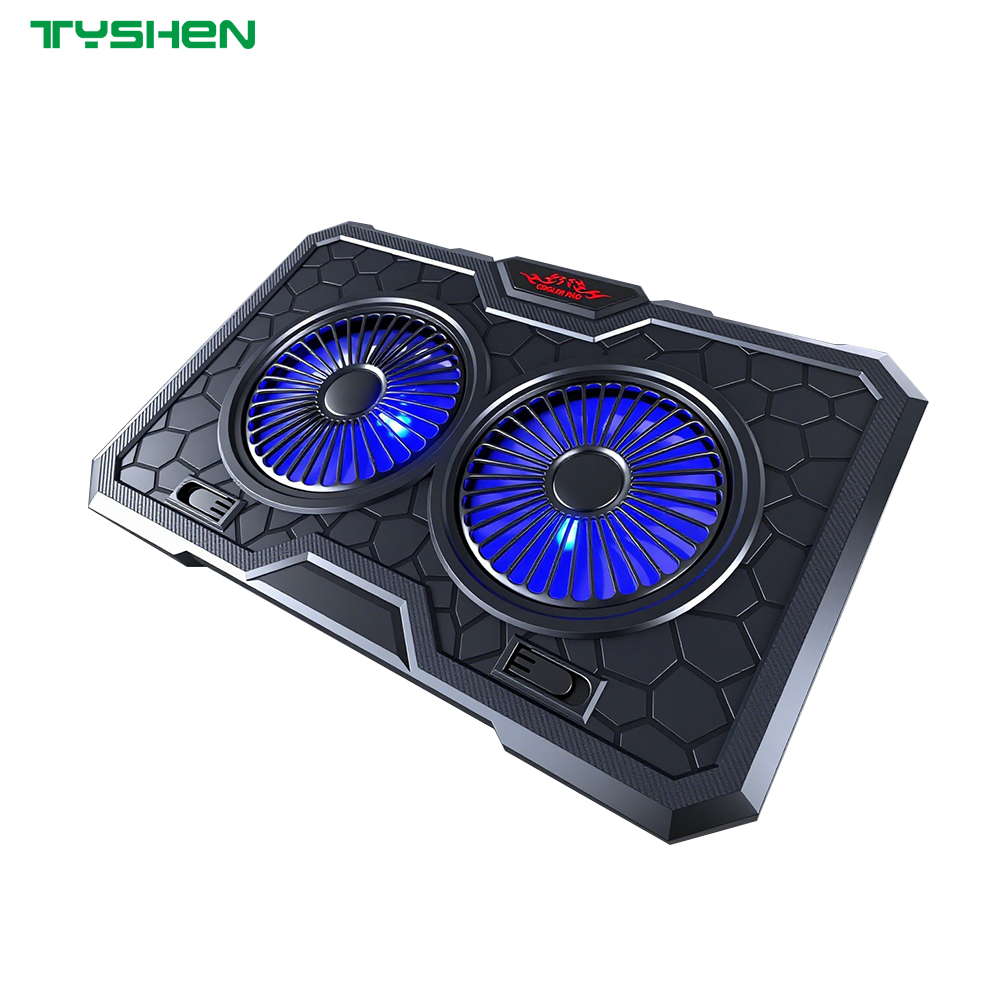 Adjustable Laptop Cooling Pad with Dual Silent Fans Ergonomic Notebook Stand