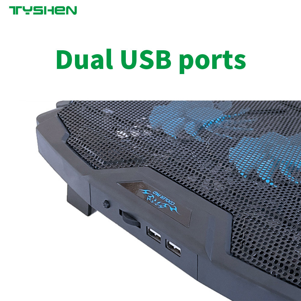 Gaming Laptop Cooling Pad with RGB Lights and 2 Fan System