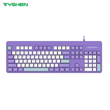 Colorful 104 Keys USB Keyboard Slim Office Keyboard with Anti-Wear UV Keycaps