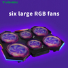 RGB Gaming Cooling Pad with 6 Fans and RGB Light Bars