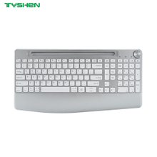 Wireless 108 Keys Full Size Office Keyboard with Bluetooth 2.4G Rechargeable