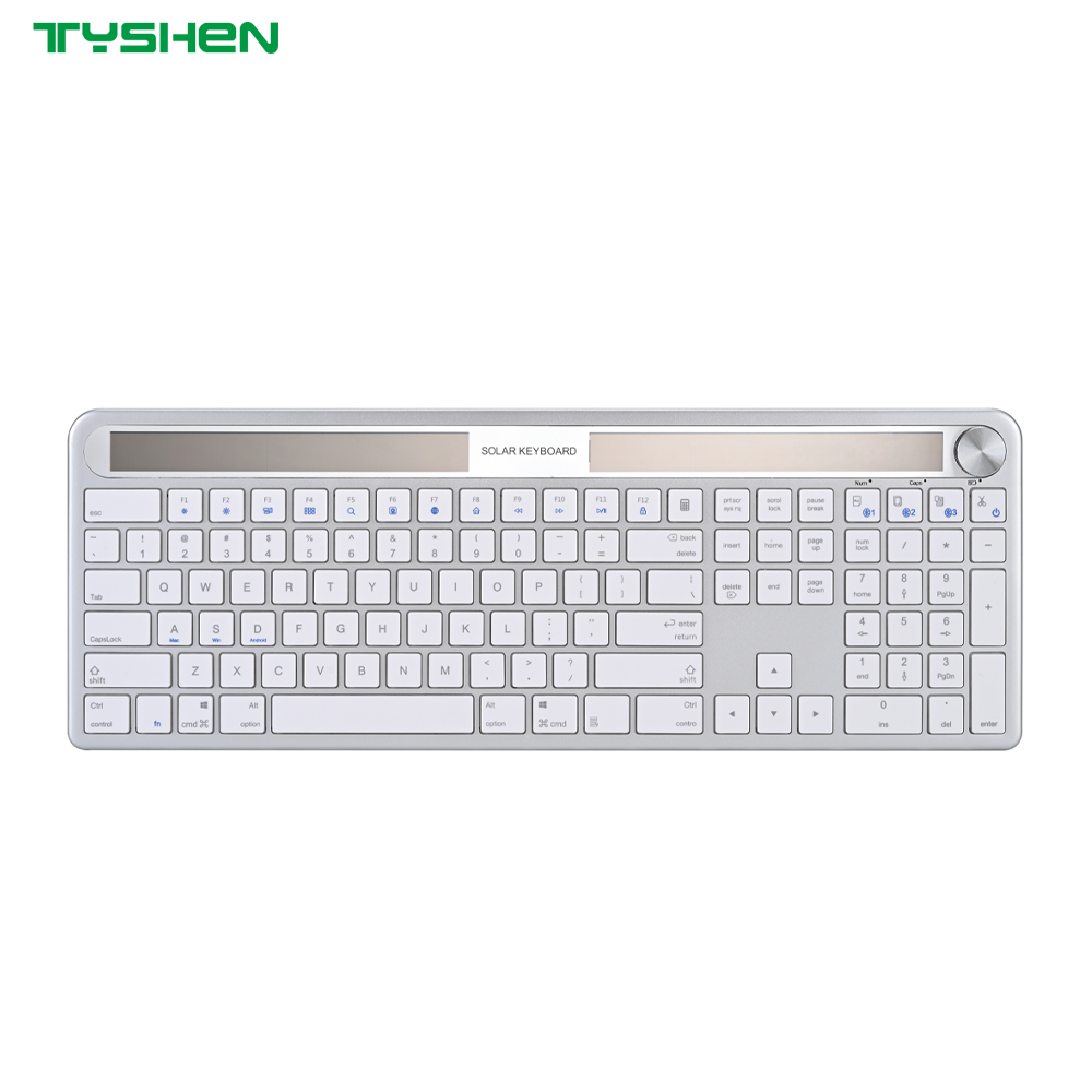 Wireless 110 Keys Office Keyboard OEM Supplier Bluetooth 2.4G Knob Control Rechargeable