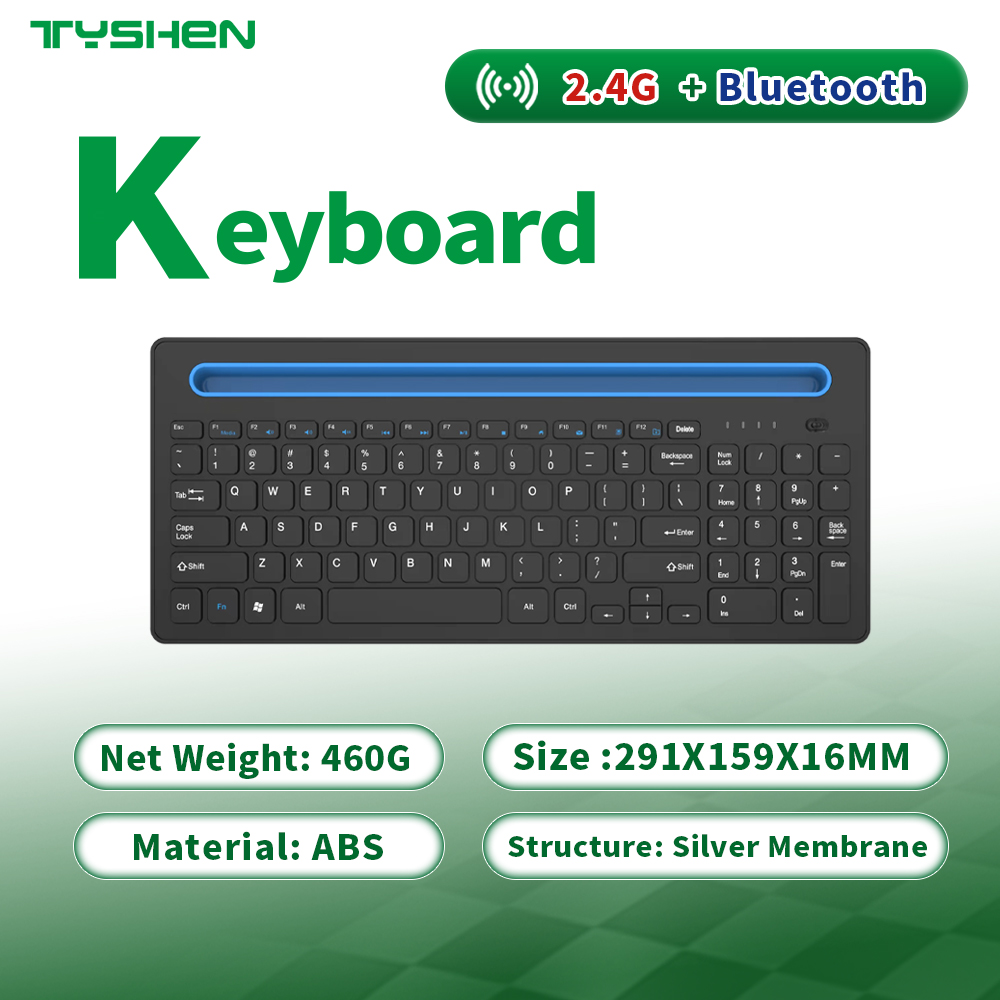 Factory Wireless Keyboard 2.4G Bluetooth 5.0+3.0 Scissor Structure Desktop