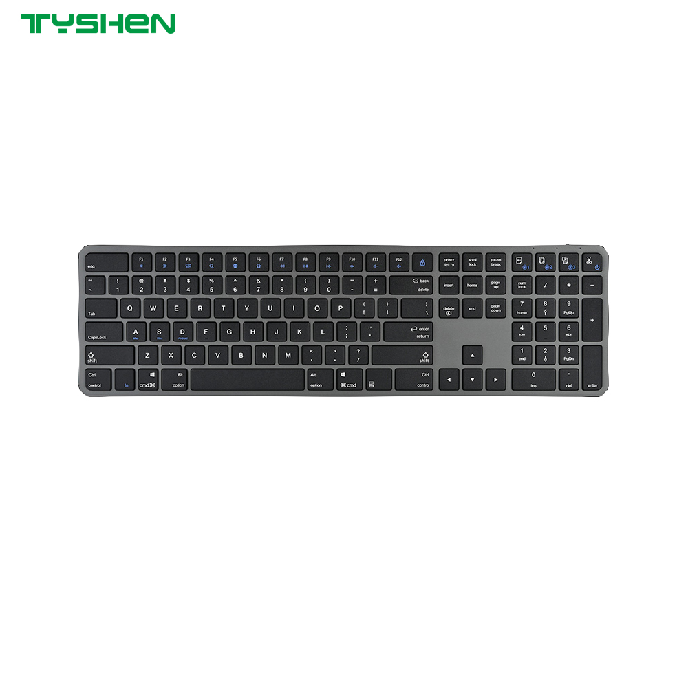 OEM Ultra Slim 110 Keys Aluminum Wireless Full Size Office Keyboard