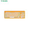 Round Keycaps Bluetooth Typing Keyboard with Tablet Stand Multi Device