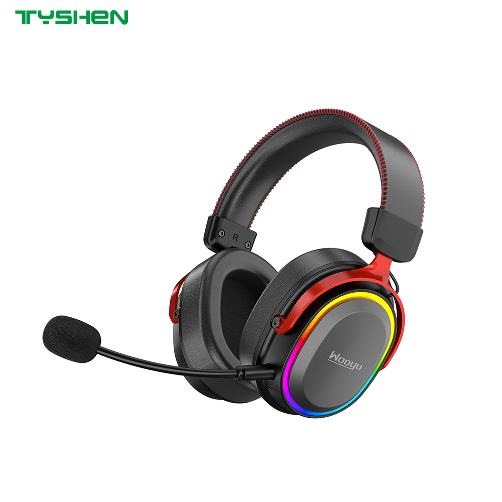 New RGB Light Gaming Headphones 50mm Bass Stereo Wireless Headset With Mic