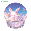 Ergonomic Wrist Rest Mouse Pad with Cloth Surface and Anti-Slip Base