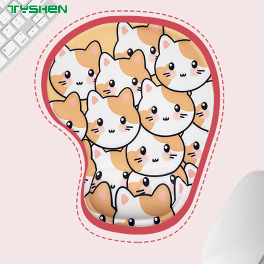 Ergonomic Silicone Gel Wrist Rest Mouse Pad with 20MM Raised Support
