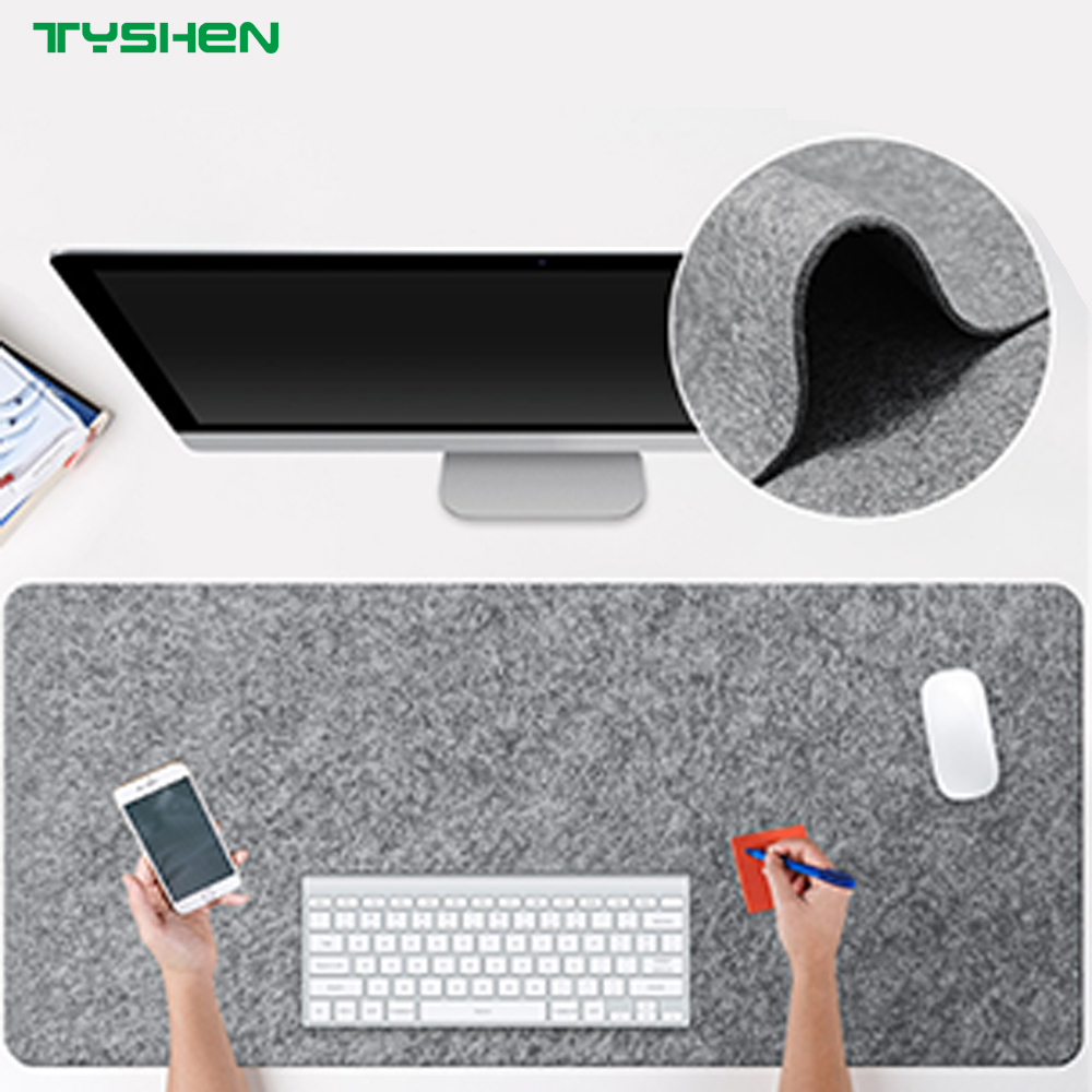 Double-Sided Felt Mouse Pad with Anti-Slip Base Custom Size Available