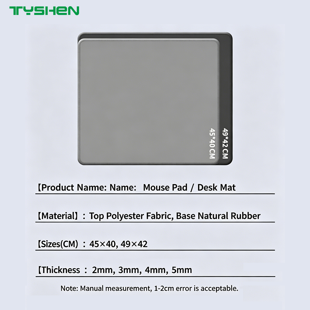 Stitched Edge Gaming Mouse Pad 490×420×3MM with Anti-Slip Rubber Base