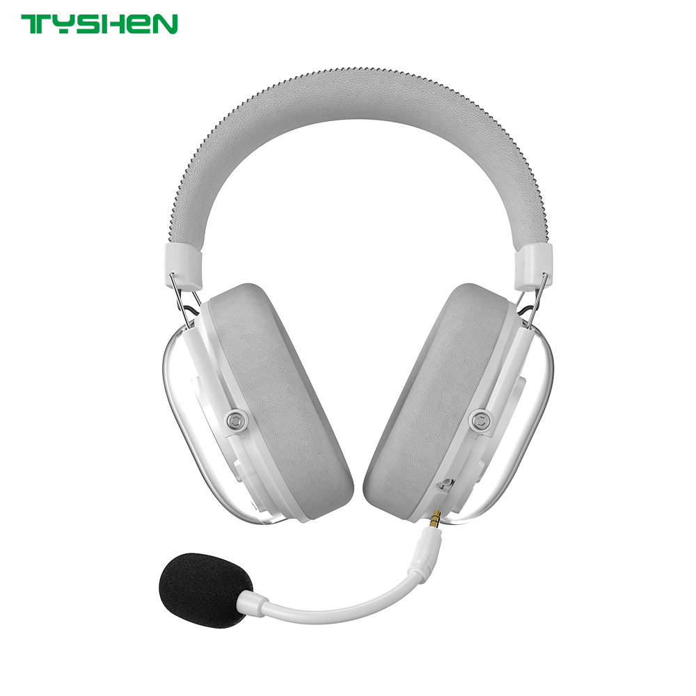 Bluetooth 6.0 2.4G Wireless RGB Gaming Headset Foldable Mic Low Latency
