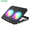 Dual RGB Fan Laptop Cooling Stand with 8 Adjustable Heights and Dual USB Ports