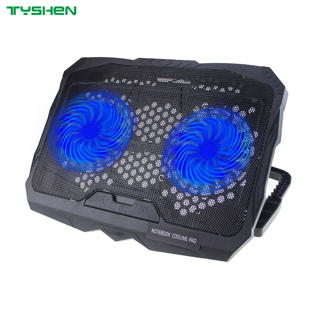 Wholesale Dual 14cm Fan USB Quiet Slim Portable Laptop Cooling Fan