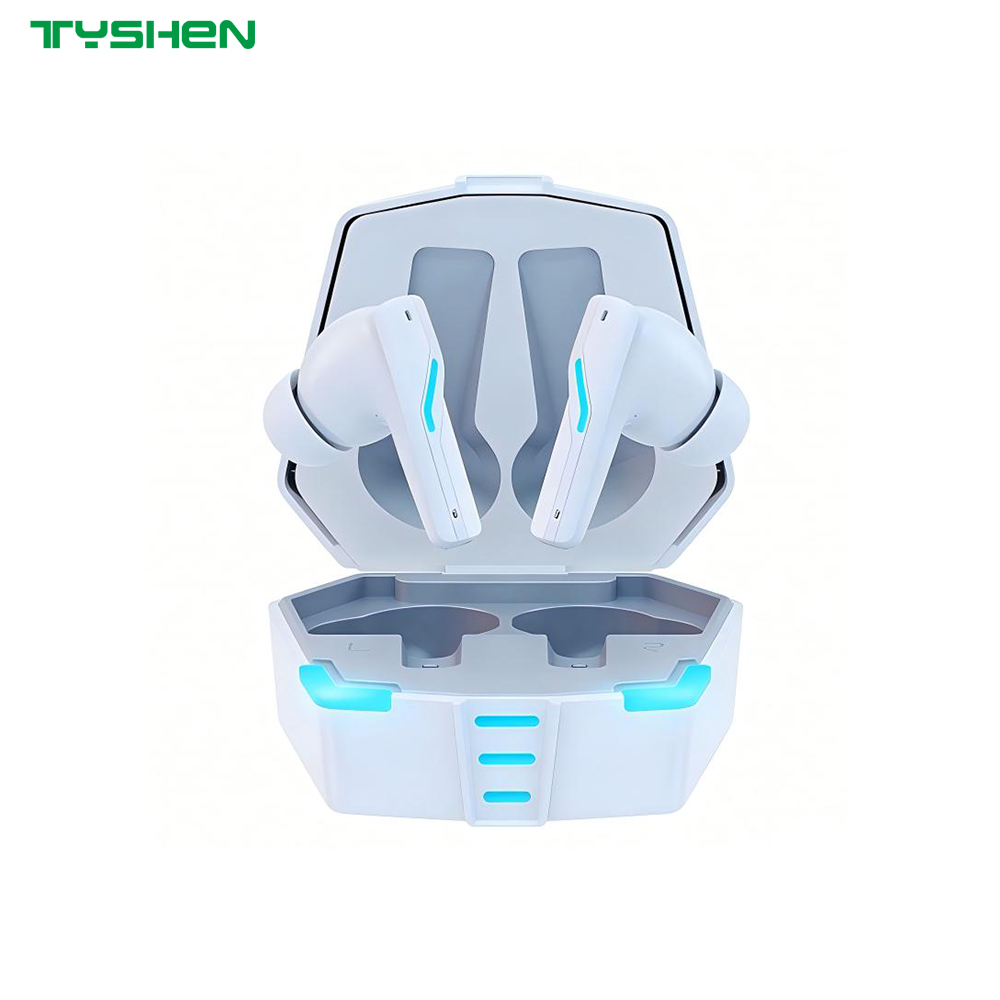 TWS Wireless Headset with Gaming Style Charging Case Bluetooth 6.0 Audio