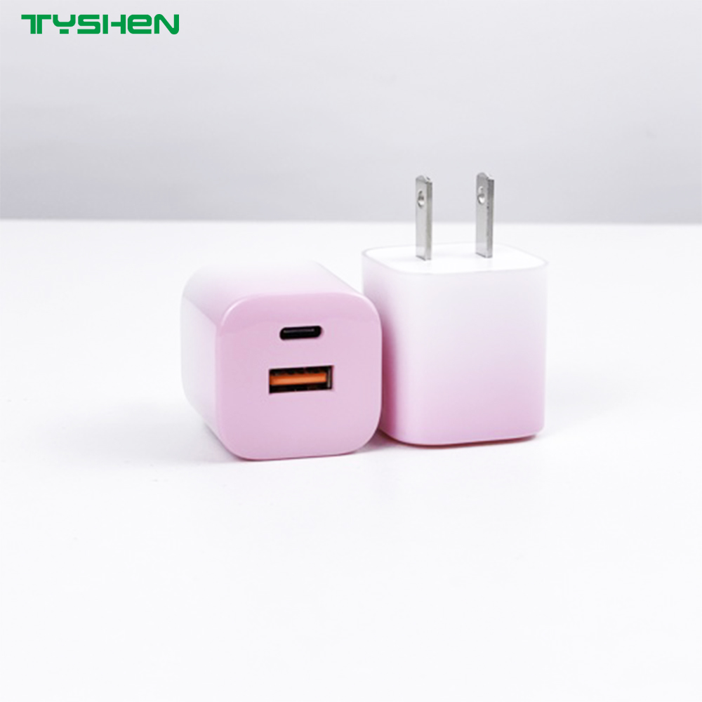 35W US Plug Mini Fast Charger with Dual Port USB&C Charger