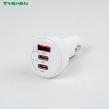 70W 2C1A Aluminum Fast Car Charger PD/PP.S Triple Port USB-C Car Adapter
