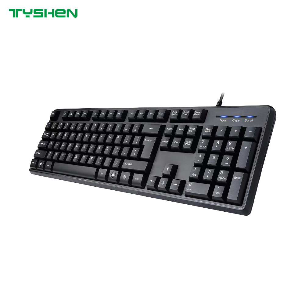 China Manufacturer 104/105 Keys USB Wired Full Size Membrane Keyboard for Office