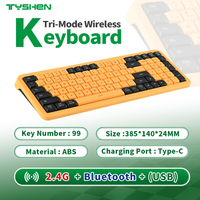 OEM Tri-Mode Wireless 99 Keys Office Keyboard with Bluetooth and USB