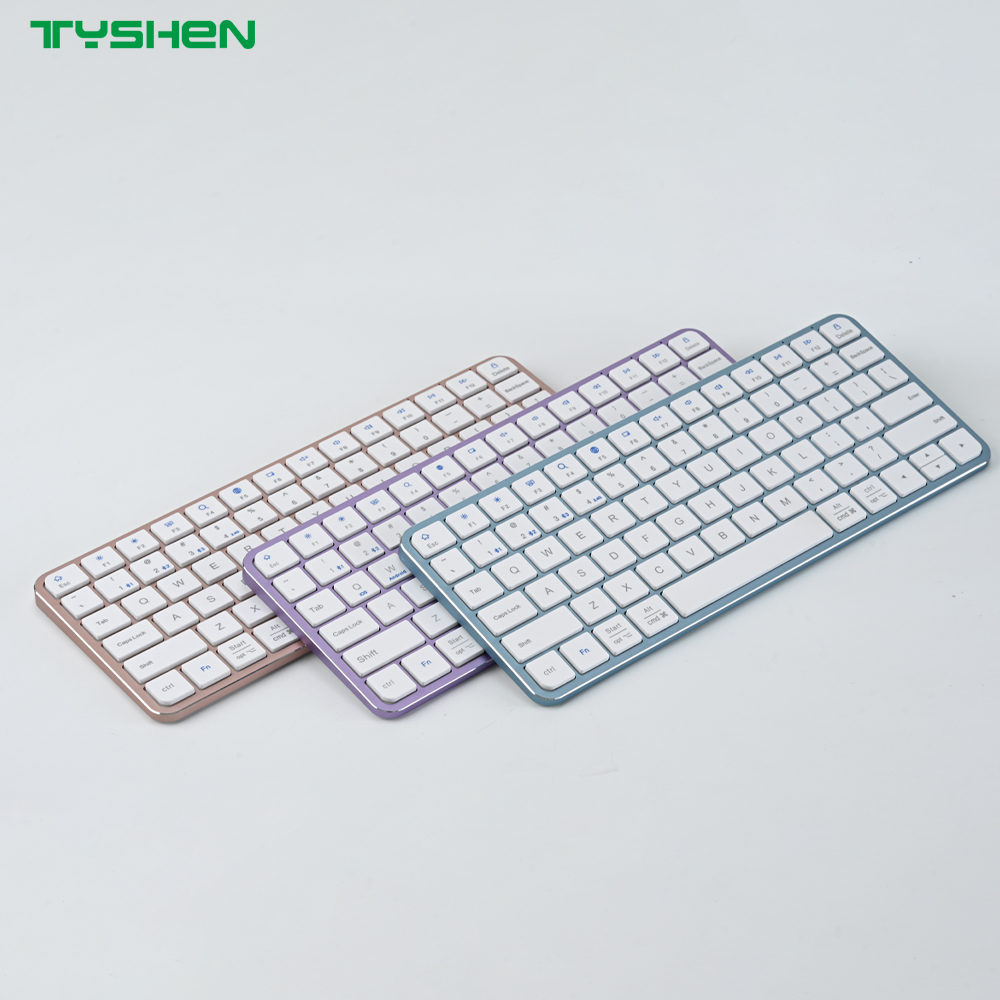 Ultra Thin 78 Keys Wireless Aluminum Keyboard for Tablet Laptop Office