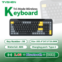 OEM RGB Backlit 99 Keys Tri-Mode Wireless Keyboard with Bluetooth