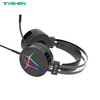 RGB Wired Headset 50mm Stereo Headphones With Noise Cancelling Microphone USB 3.5mm