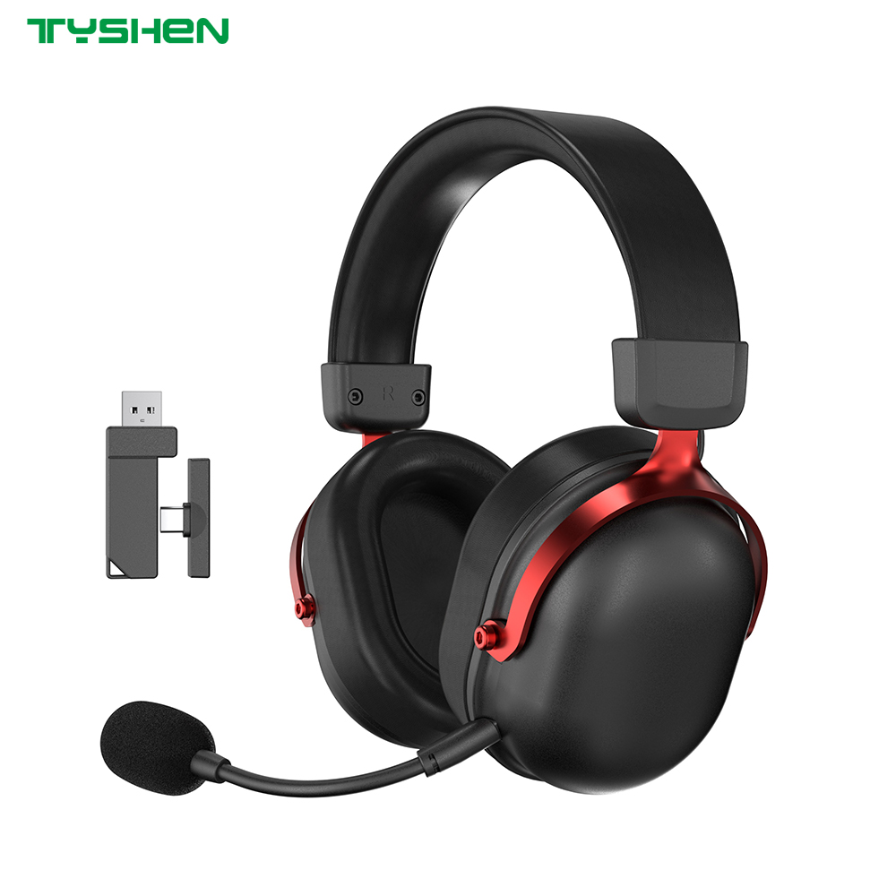 Foldable Mic Gaming Headset Bluetooth 6.0 2.4G Stereo Low Latency