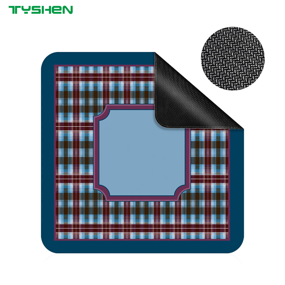 Custom Logo Jacquard Mahjong Table Mat 2mm Thick Non Slip Card Game Pad