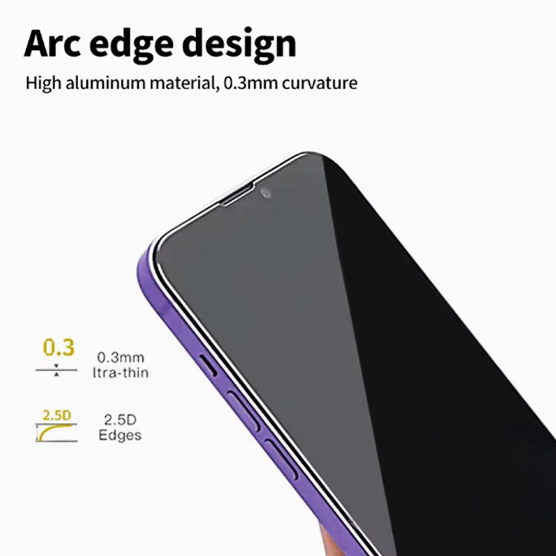 Wholesale Privacy Tempered Glass Screen Protector for iPhone 17 Air Anti Spy 2.5D OEM