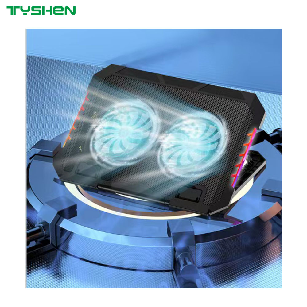 Roller Speed Control 2 Fan RGB USB Laptop Cooling Stand