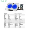Dual Fan Laptop Cooling Stand USB Port Phone Holder Adjustable 12-17 Laptops