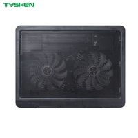 Wholesale Dual 14cm Fan USB LED Quiet Lightweight Portable Laptop Cooling Fan