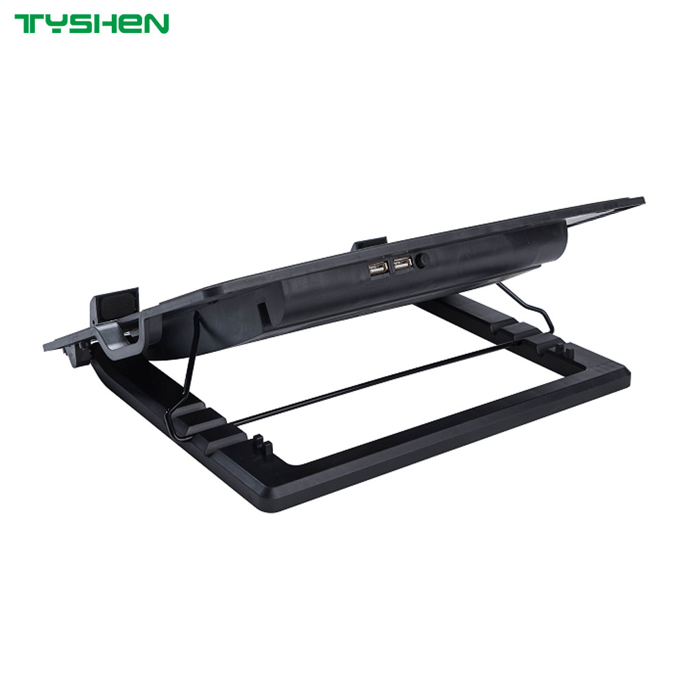 Powerful Dual Fan Quiet Laptop Cooling Fan with Adjustable Metal Stand