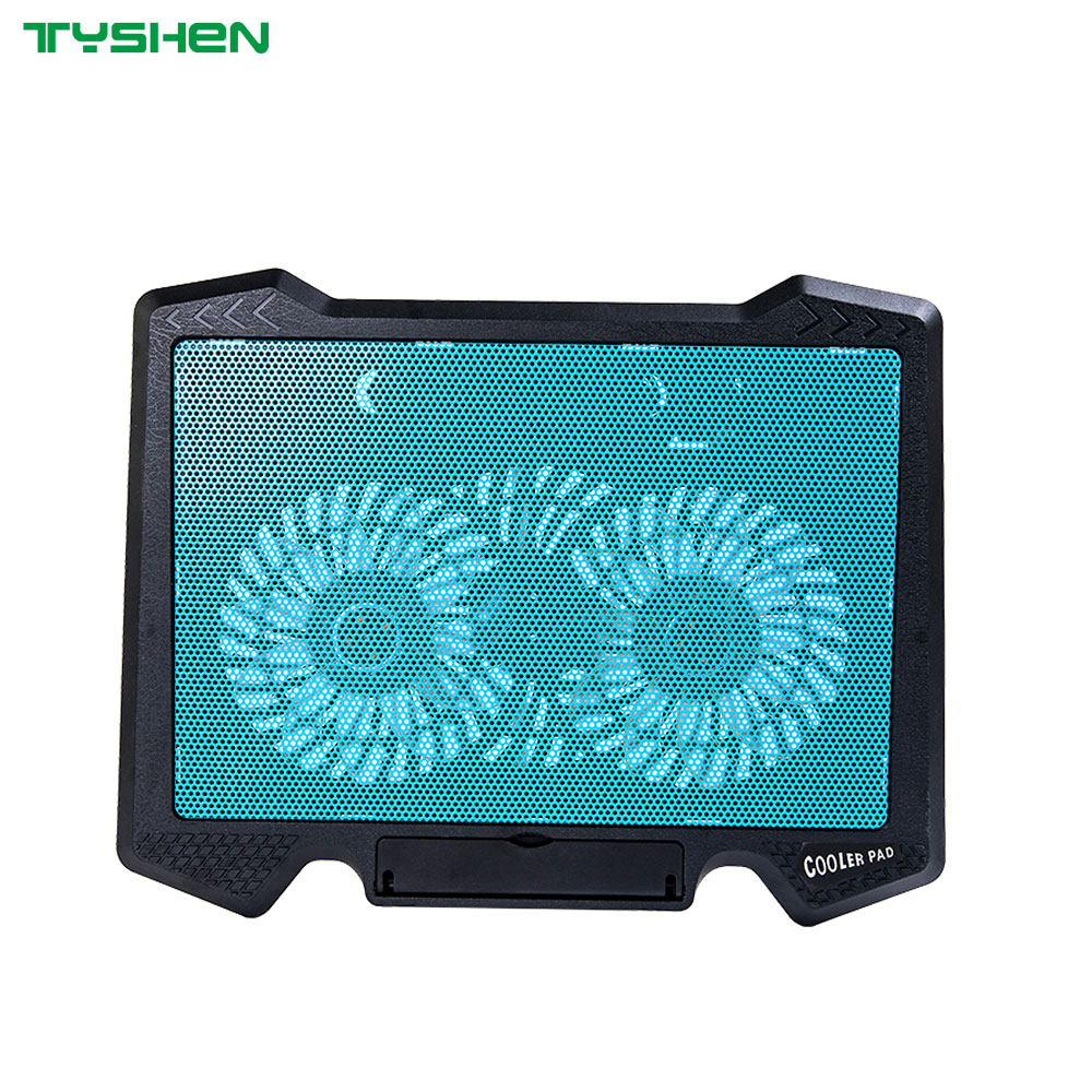 Dual 14cm Laptop Cooling Fan Metal Stand Adjustable 5V USB