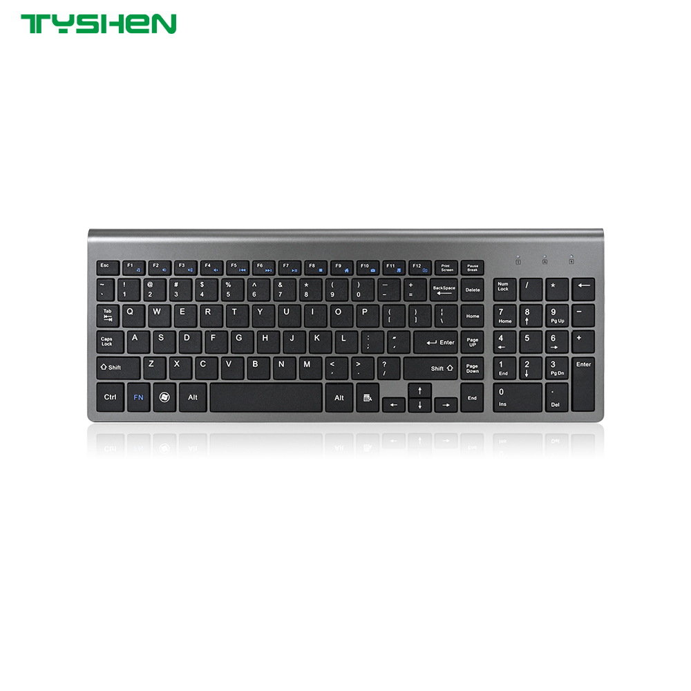 Wireless Full Size Keyboard with Numeric Keypad and Multi-Device Bluetooth 2.4G
