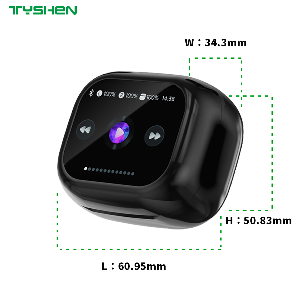 Wireless Earbuds with Battery Display Screen Case Bluetooth 6.0 HD Calls