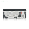 Retro Round Keycap Wireless Keyboard Multi-Device Bluetooth Full Size