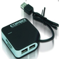 USB Card Reader and Hub Combo