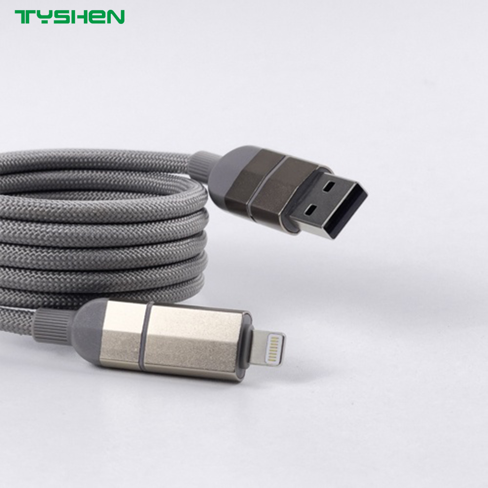 100/240W 4 in 1 Magnetic Braided Fast Charging Cable for Phone/Laptop/Tablet